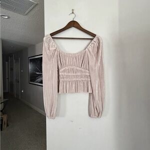 Astr Blush Long Sleeve Blouse
